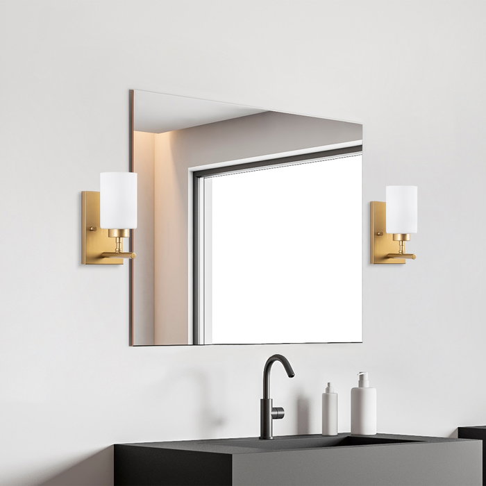 Opviq Lámpara de pared dorada con diseño escandinavo
